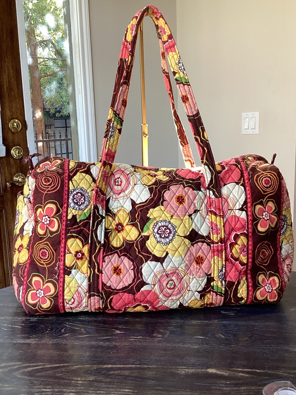 Vera Bradley Buttercup Retired Winter 2010 Quilted Large Duffel